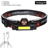 Waterproof Motion Sensor Handsfree Head lamp.