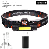 Waterproof Motion Sensor Handsfree Head lamp.