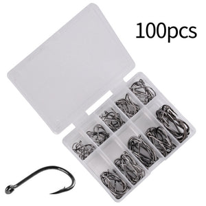 100pcs Carbon Steel Hook Kit.