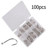 100pcs Carbon Steel Hook Kit.